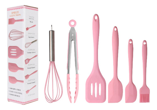 Set De Utensilios De Cocina De Silicona Resistente A Altas T