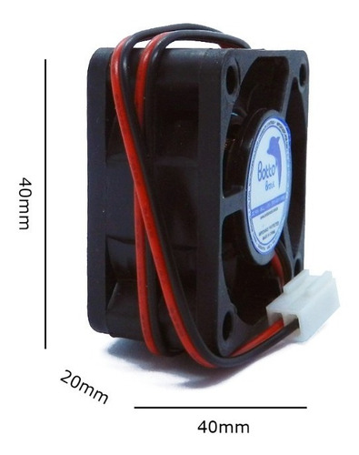 Kit 100 Micro Ventilador Com Rolamento 40x40x20 Mm 12v Dc Mb