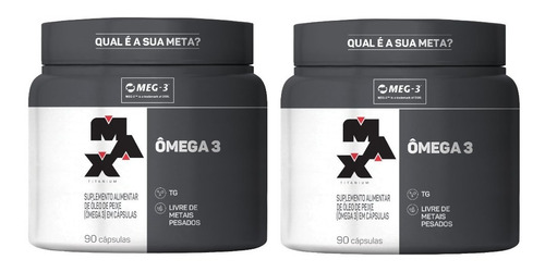 2x Oleo De Peixe - Ômega 3 Max Titanium + Nota Fiscal