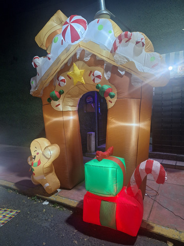 Inflable Navideño Arco De Jengibre Gigante