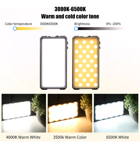 Luz Led De Vídeo Rgb Con Luz De Relleno Para Cámara Manbily