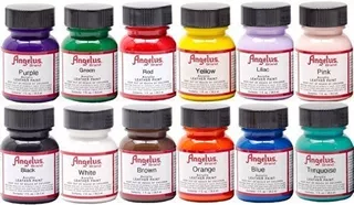 Angelus Kit Basico 12 Pinturas Acrilica Para Cuero 29.5ml