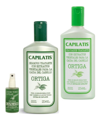 Anticaída Capilatis Ortiga Shampoo Enjuague Loción Frecuente