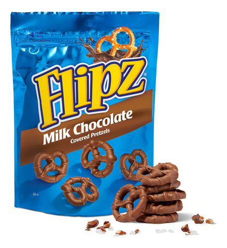 Galleta Pretzels Cubierta Con Chocolate De Leche Flipz 141g
