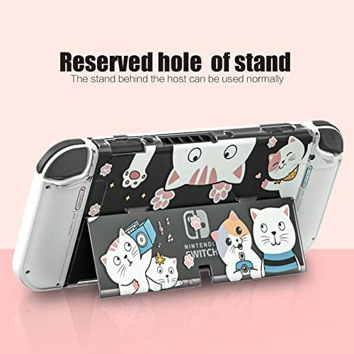 Estuche Switch Oled Cat, Estuche Protector Switch Oled Cat Y