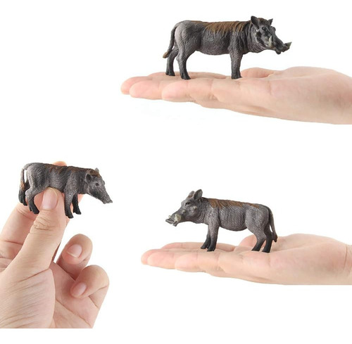 3 Figuras De Wild Life Jungle Animal World, Modelo Jabalí Y