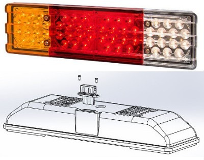 Faro Trasero Electronico 56 Leds M.benz 1215 Ford Cargo C/fi