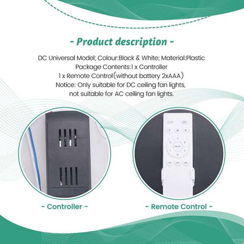 Kit De Controle Remoto Universal Para Ventilador De Teto 40w