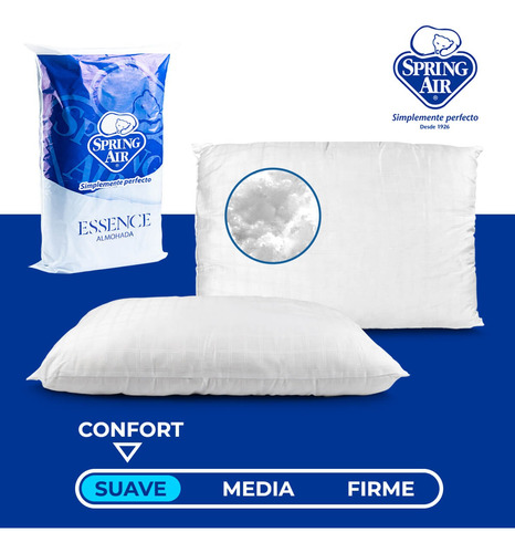 Pack De 2 Almohadas Spring Peach + Cubre Colchón Queen Size