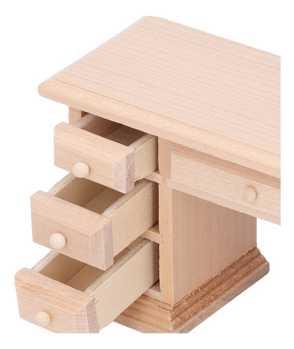 Escritorio De Oficina Doll House 1:12 Modelos De Mesa En Min