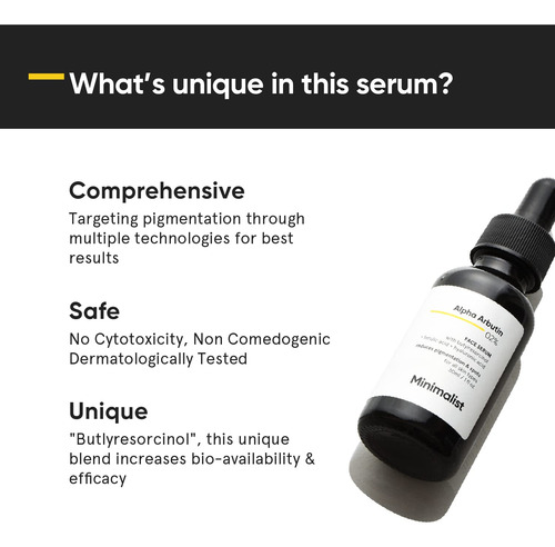 Serum Minimalist 2% Alpha Arbutina Para Pigmentación 30 Ml