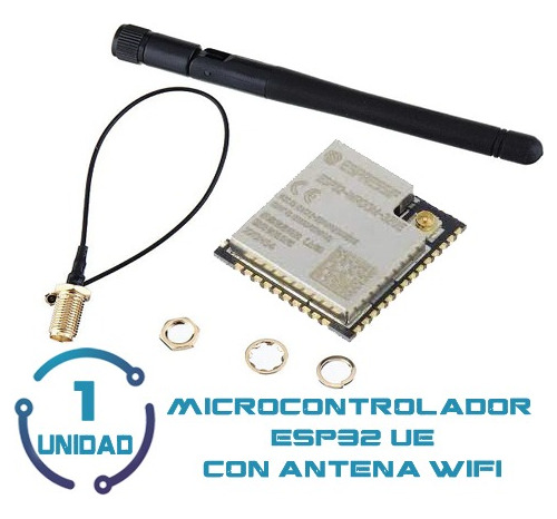 1 Unid Ic Esp32 - Wroom -32ue 4mb + Antena Wifi