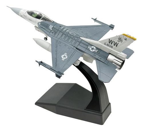 1/100 F16c Fighter Modelo De Fundición A Presión Con Alto