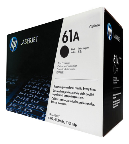 Cartucho De Toner Hp 61a (c8061a) Negro, 100% Original