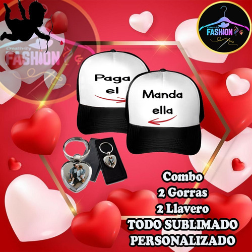 Combo Gorras+ Llaveros Pareja