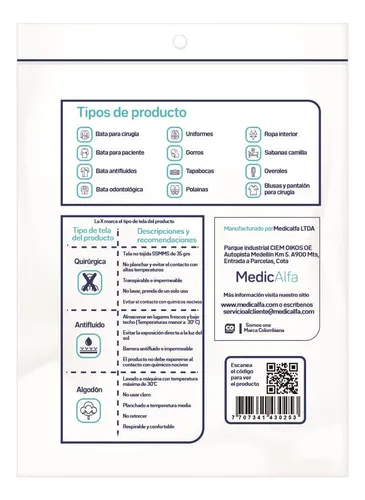 Baton Cirujano Medic Alfa Puño Blanco Talla Unica