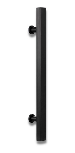 Manijón Cuadrado Simple 80cm Negro Para Puerta Int/ext