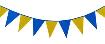 Comprar Banderines De Friselina Colores Azul Y Amarillo 20 Mts
