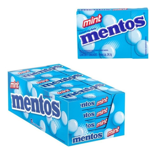 Bala Mentos Mint Caixa com 12 Unidades