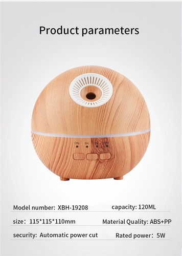 Imagen 3 de 9 de Humidificador Aromatizador Globo Calado Apto Aceites 120 Ml