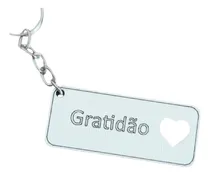 Comprar 100 Lembrancinha Chaveiro Mdf Gratidão Coração