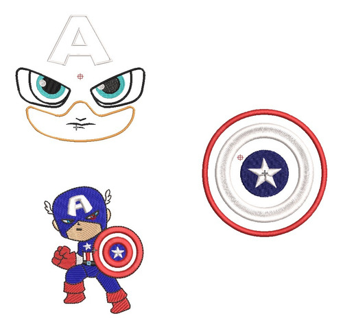 Matrices D Bordar Maquinas Bordadoras Capitan America Heroe 