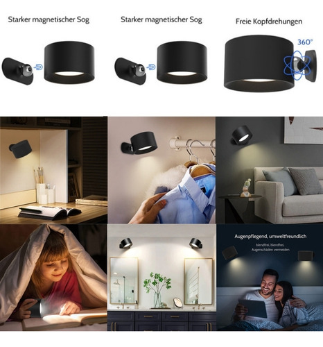 Luz Nocturna Portátil Recargable De 2 Unidades Con Control