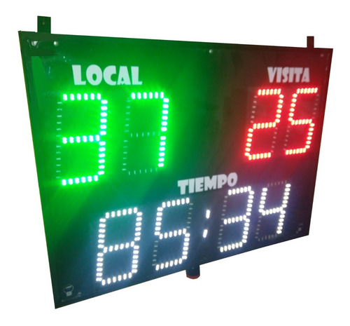 Tablero Electronico Led Mod: Le2525 Para Futbol 5 Interior
