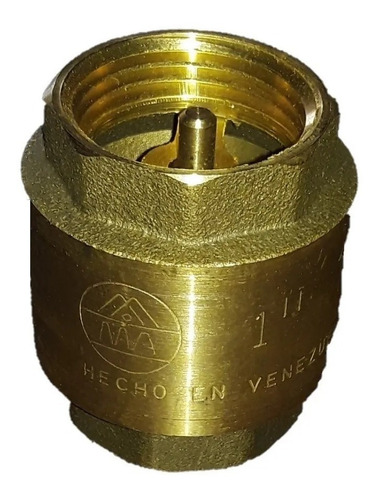 Válvula Check Retención 1 Pulgada Bronce Roscada Tipo Piston