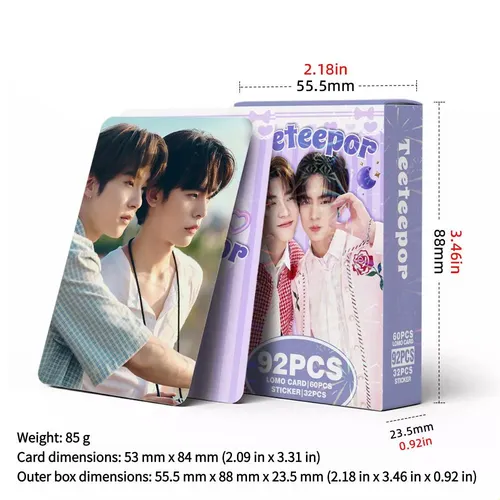 その他 RANDOM PHOTOCARDS TEETEEPOR VISION 92 Peças De Cartões Fotográficos Teeteepor, O Ator Tailandês
