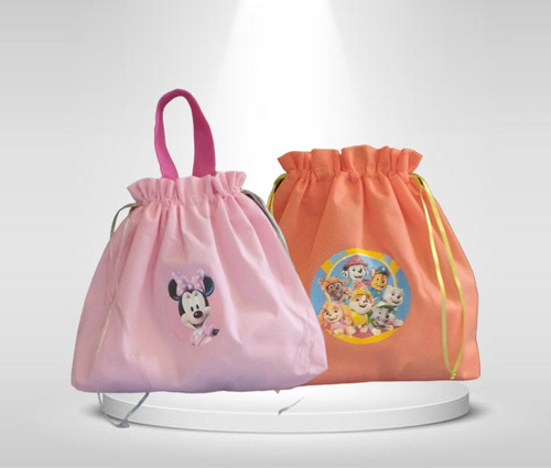 Cotillones Infantiles Bolsos Personalizados Tulas + Grandes