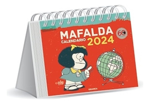 Calendario 2024 Mafalda - De Escritorio - Quino - Rojo