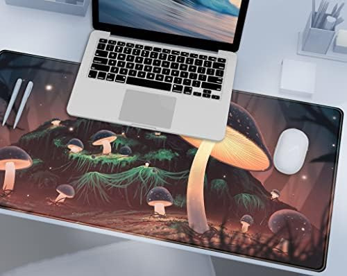 Tapete e mouse com cogumelos mágicos fofos