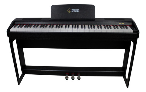Piano Digital Top 88 Teclas Com Estante Suporte Rack Madeira