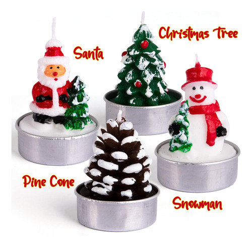 El Juego De Velas Navideñas Artcreativity Bulk Incluye 12 Ve