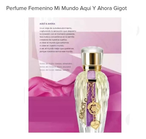 Perfume Mujer Gigot Mi Mundo Aquí Y Ahora Oferta Original