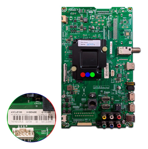 Mainboard Hisense 43cu6100/ K300uw(0201)/ Rsag7.820.6591/roh