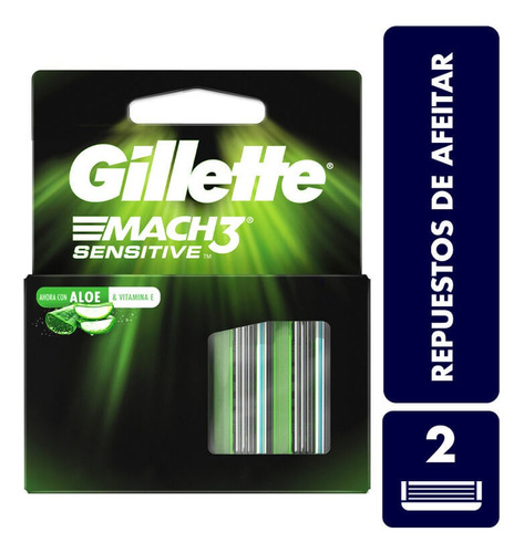 Repuestos Para Afeitar Gillette Mach3 Sensitive X 2und