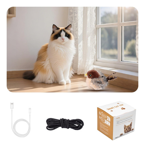 Pajaro Juguete Gato Interactivo Flappy Bird Cat Toy Sensor
