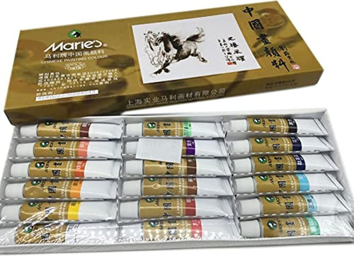 Maries Chinese Painting Color Pigment Tubes Tamaño Grande Ac