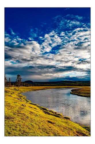 Vinilo Decorativo 50x75cm Cielo Montaña Nubes Paisaje M3