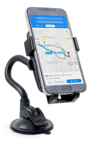 Suporte Para Celular Veicular De Parabrisa C/ Haste E Trava