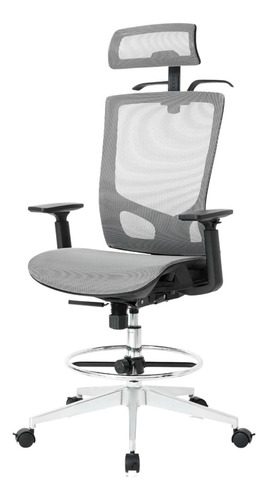 Nouhaus Ergodraft - Silla Ergonómica De Tiro Para Computad. Color Gris