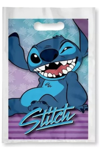 Bolsitas Stitch Plasticas X 10 U Cumpleaños Golosinas Cotill