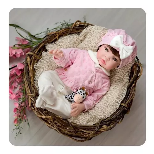 Boneca Reborn Silicone Bebê Realista Menina - Brastoy em Promoção