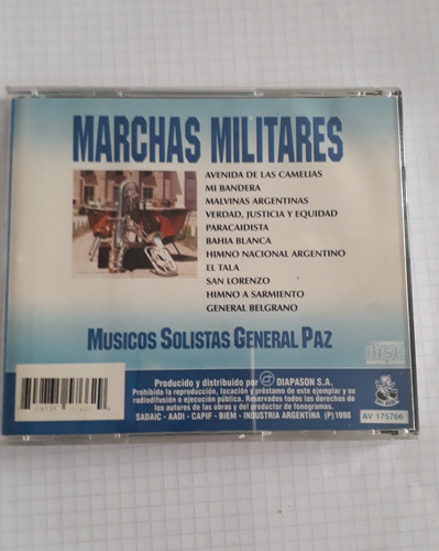 Cd Marchas Militares, Músicos Solistas Gral. Paz