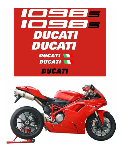 Kit Adesivos Compatível Ducati 1098s Vermelha Dct1098s04