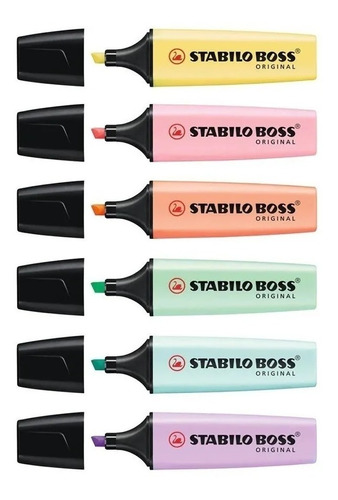 5 Plumones/marcadores Stabilo Boss Colores A Elegir