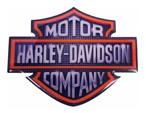 Adesivo Emblema Logo Compatível Harley Davidson Resinado R33 Cor HARLEY DAVIDSON MOTOR COMPANY RESINADO