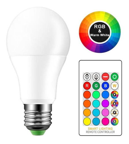 Lámpara LED G 15w 16 colores Rgb Control 24 funciones Sto01